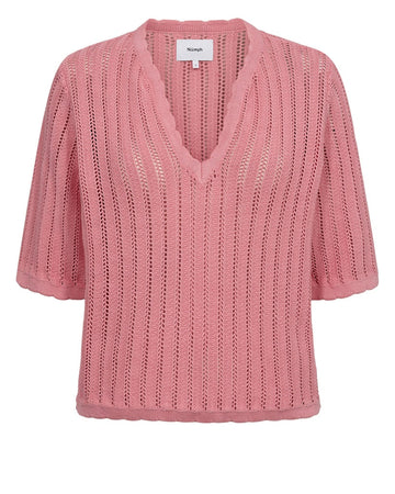 Flamingo Pink Pulls - Nupoelle Ss Pullover van Numph