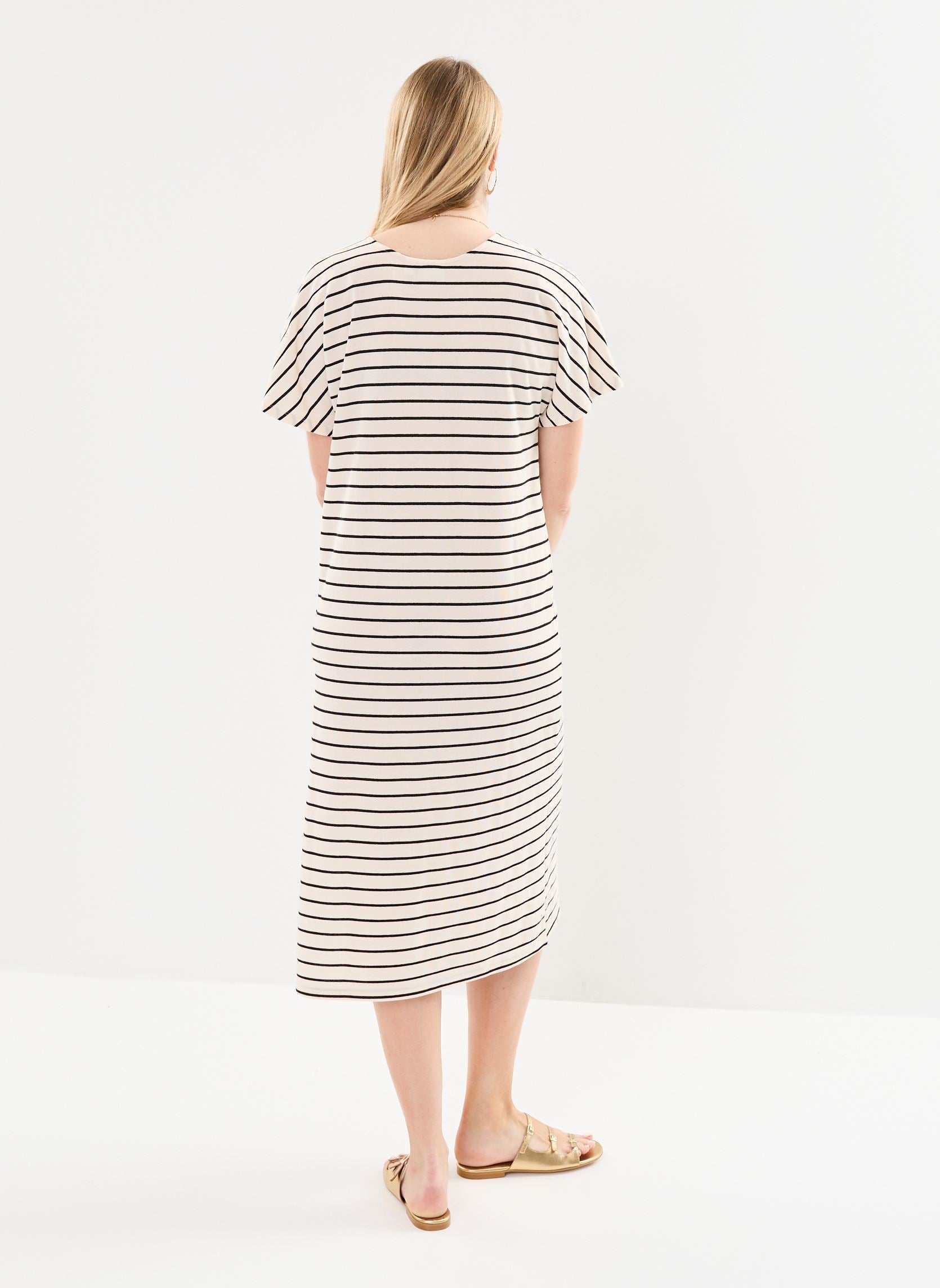 Jurken - Vialo Rev V-Neck S/S Ankle Dress van Vila