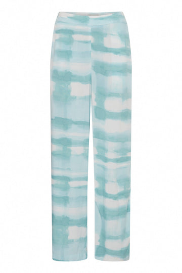 Nile Blue Graphic aop Broeken - Ihvianca Pants van Ichi