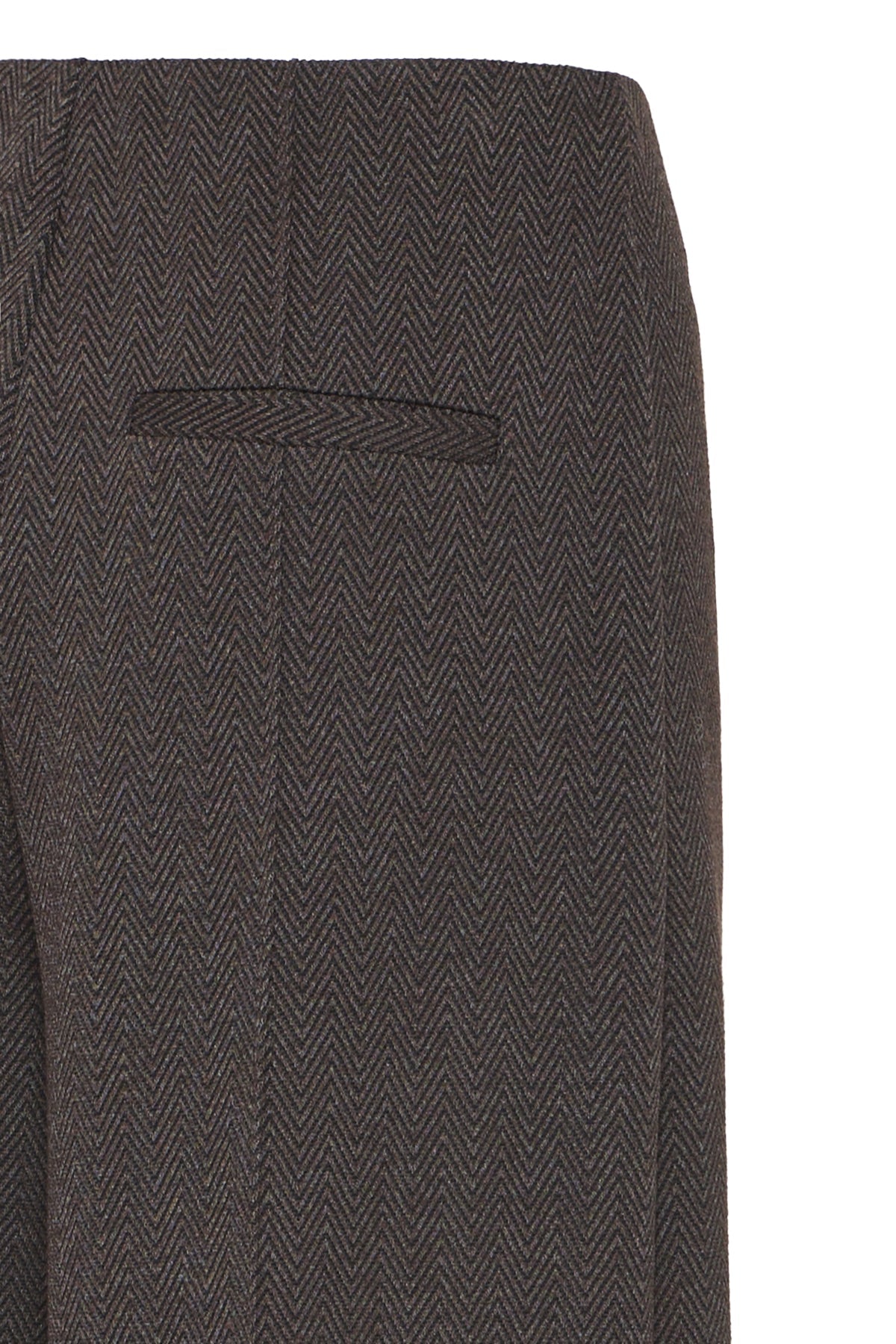 Broeken - Ihkate Jacquard Pants 9 Black Herringbone van Ichi