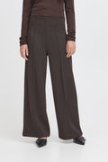 BLACK BROWN HERRINGBONE Broeken - Ihkate Jacquard Pants 9 Black Herringbone van Ichi