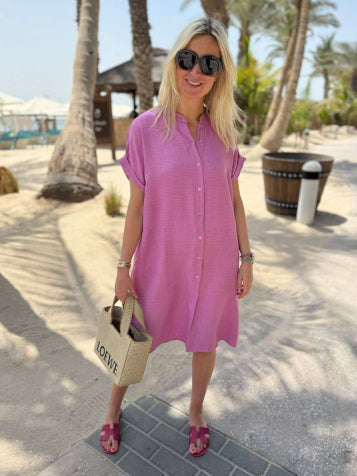 Jurken - Sira Summer shirt dress van Azzurro