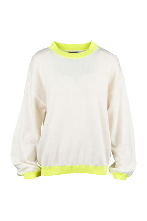 BLANC FLUO JAUNE Pulls - Elise bicolore knit van Mika Elles
