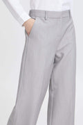 High-rise Melange Broeken - Bydanta Wide Leg Pants 2 - noos van b.young