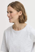 Light Grey Melange T-shirts - Bypamila Half Sl T-shirt 2 van b.young