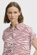 Animal Light Mahogany Mix Shirts - Byfalakka Ss Shirt van b.young