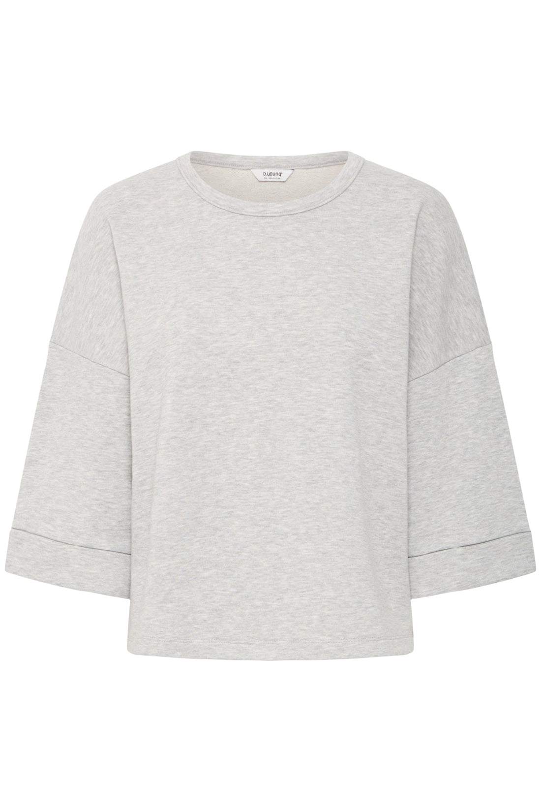 Mid Grey Melange Sweaters - Bytizan Sweatshirt van b.young