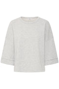 Mid Grey Melange Sweaters - Bytizan Sweatshirt van b.young