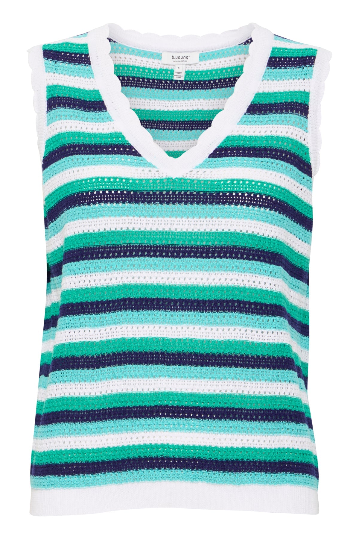 Vivid Green Mix Pulls - Bynaski V-neck Vest van b.young