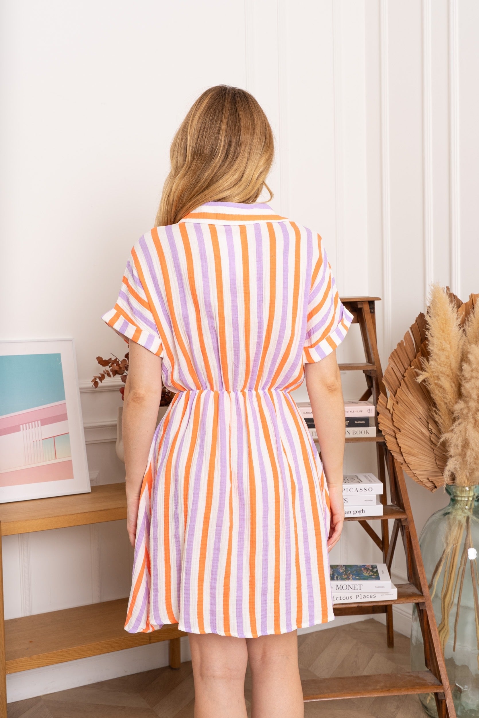 Jurken - Sien Striped Dress van Kilky