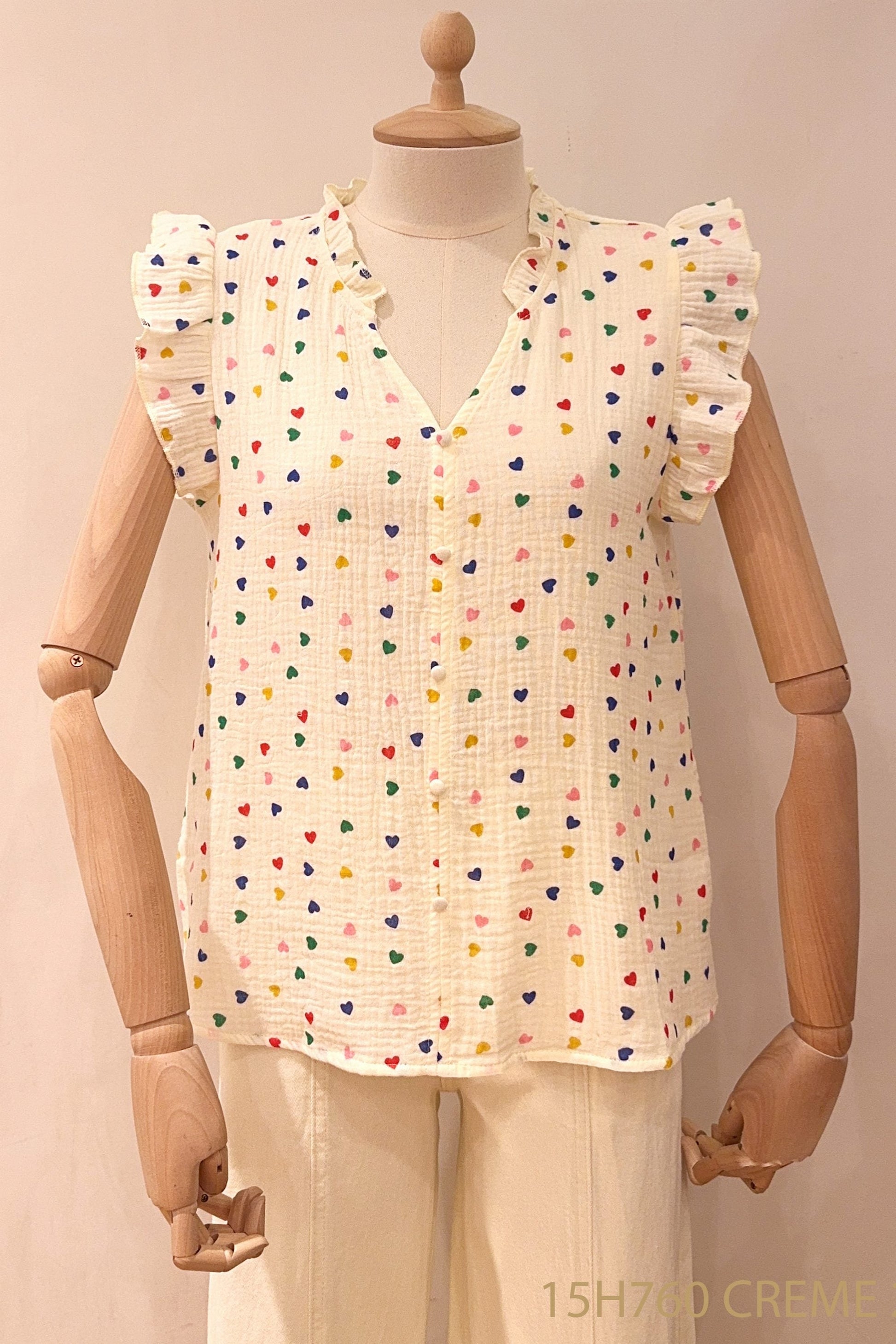 Tops - Colourful hearts tetra top van Season