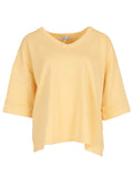 geel One Size Tops - Oversized sweatertop with v-neck van Azzurro