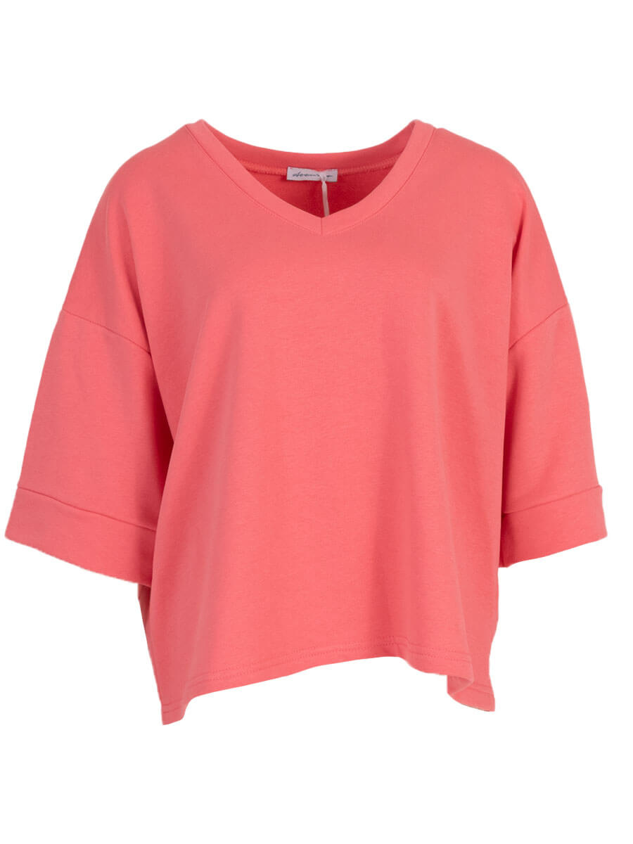 Tops - Oversized sweatertop with v-neck van Azzurro
