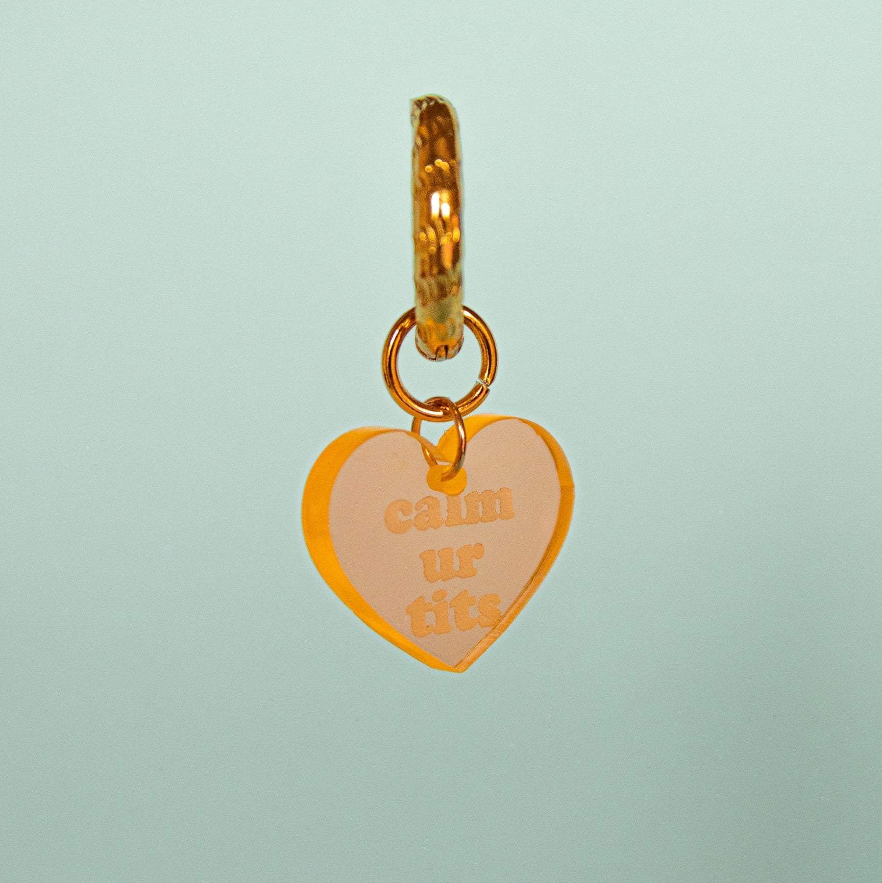Calm ur Tits One Size (per stuk) Juwelen - Plexi hoop - Heart van Atelier Jean