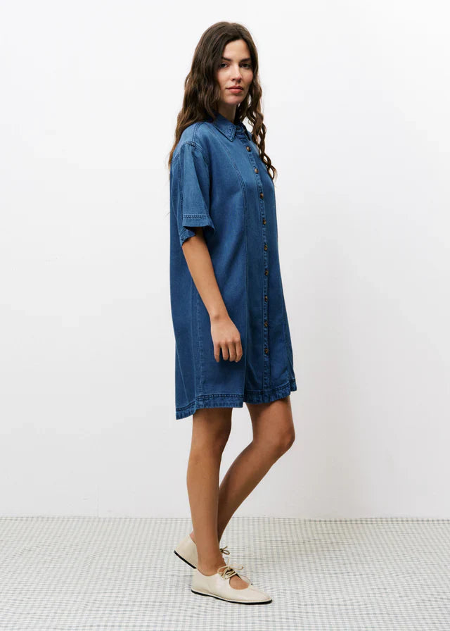 Bleu Jean Jurken - Eucalyptus Robe van FRNCH