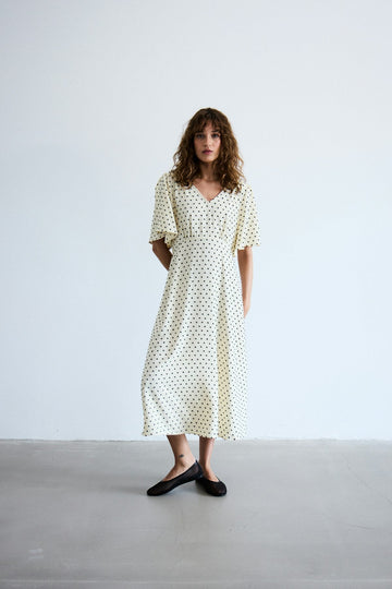 Almond Milk Jurken - Ihzabby Dress van Ichi