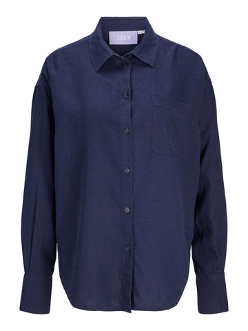 Peacoat Shirts - Jxjamie Breeze Summer Ls Shirt van JJXX