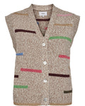 Medium Grey mel Pulls - Nuiga Melange Vest van Numph