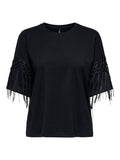 Black Tops - Onlharley Life S/S Fringe Top van Only