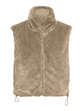 Silver mink Cardigans - Onldana Life Faux Fur Waistcoat van Only