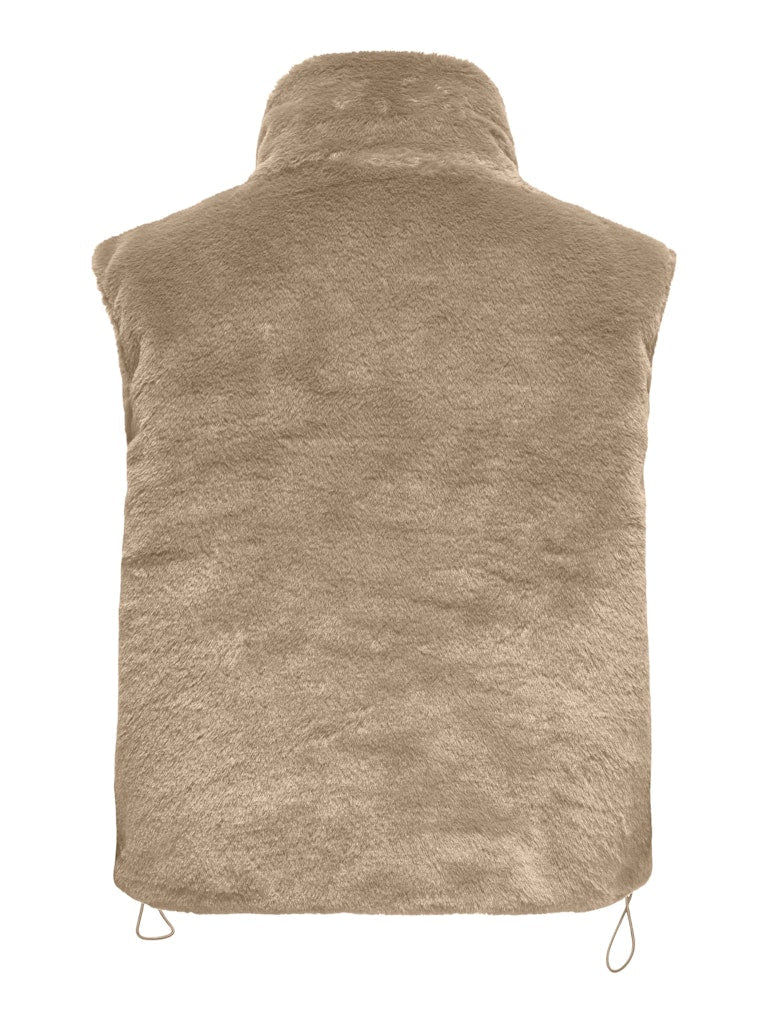 Cardigans - Onldana Life Faux Fur Waistcoat van Only
