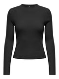 Black Tops - Onlcoco Life Ls Rib Mock Neck Knit van Only