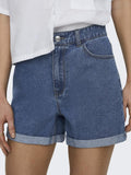 Medium Blue Denim Shorts - Onlvega Hw Mom Denim Shorts Noos van Only