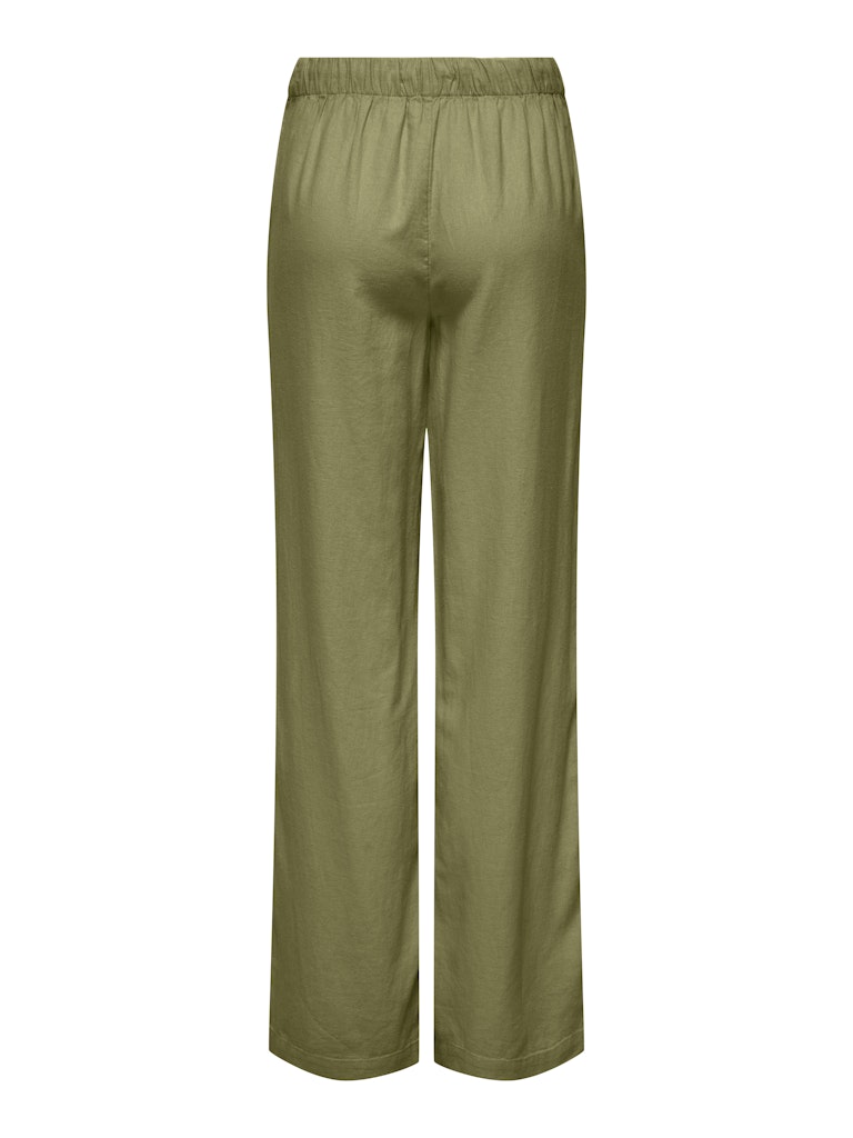 Broeken - Onlcaro Mw Linen Bl Pull-Up Pant van Only