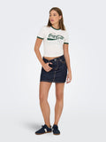 Rokken - Onljuicy Hw Western Short Denim Skirt van Only