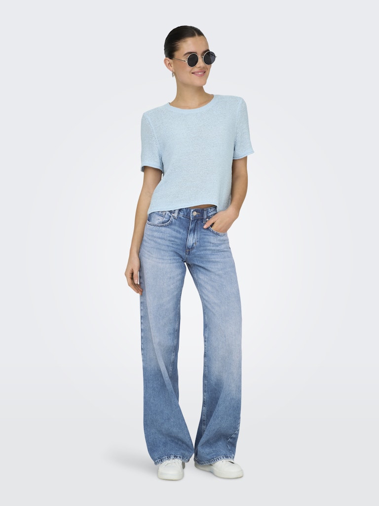 Tops - Onlsunny S/S Pullover Knit Blue Noos van Only