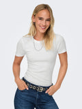 Bright White Tops - Onleasy S/S O-Neck Top van Only