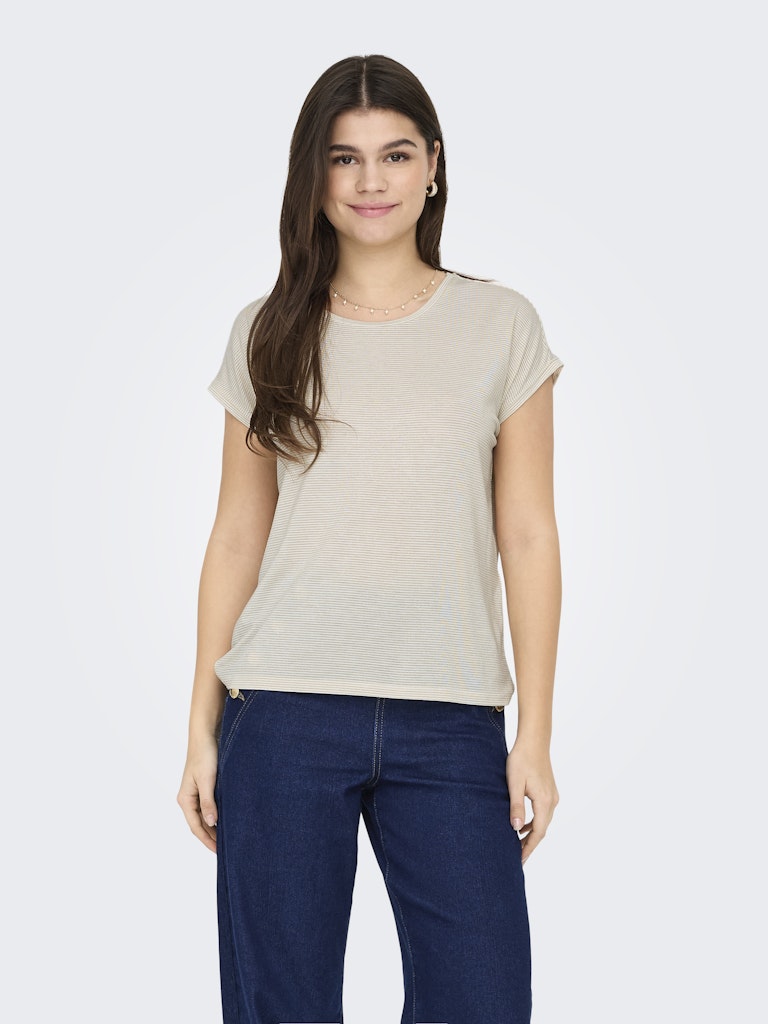Tops - Onlclaudia S/S Glitter Stripe Top van Only