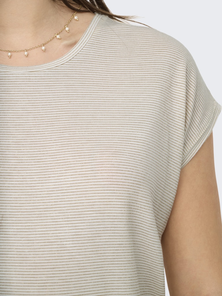 Tops - Onlclaudia S/S Glitter Stripe Top van Only
