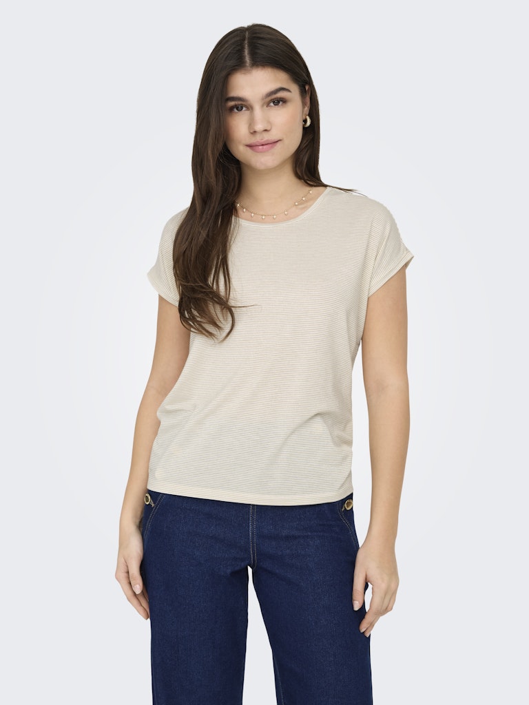 Tops - Onlclaudia S/S Glitter Stripe Top van Only