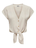 Shirts - Onlsiesta Ss Knot Linen Bl Shirt Noos van Only
