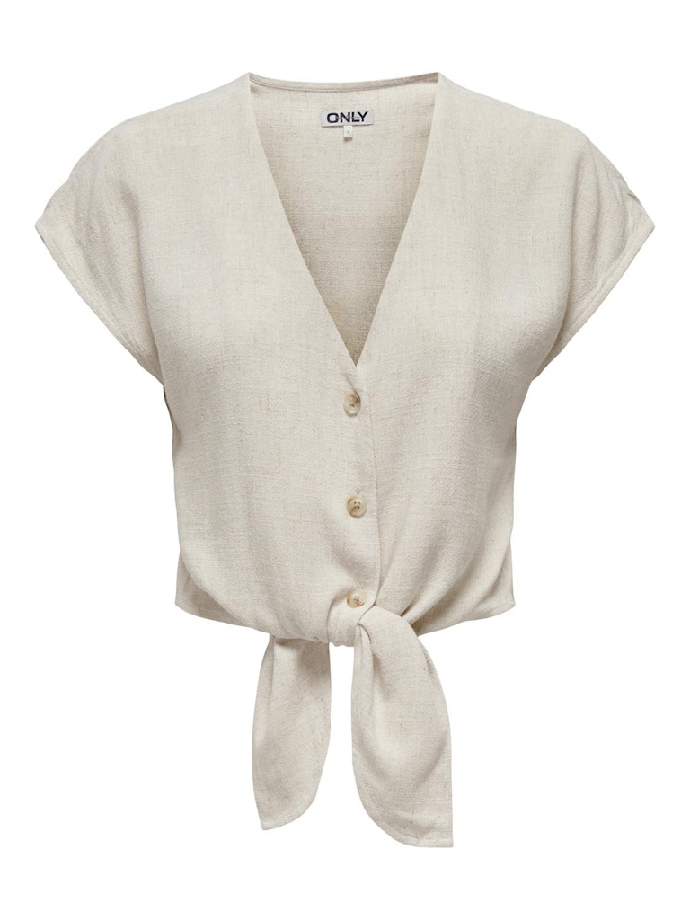 Shirts - Onlsiesta Ss Knot Linen Bl Shirt Noos van Only