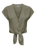 Shirts - Onlsiesta Ss Knot Linen Bl Shirt Noos van Only