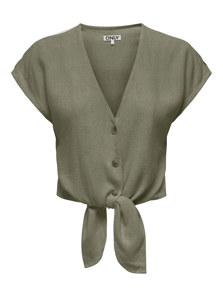 Shirts - Onlsiesta Ss Knot Linen Bl Shirt Noos van Only
