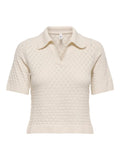 Birch Tops - Onlcosima Ss Structure Polo Knit Noos van Only