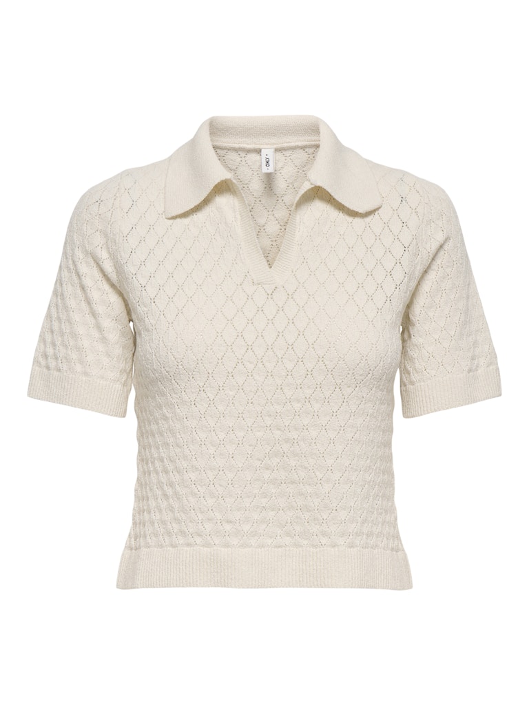 Birch Tops - Onlcosima Ss Structure Polo Knit Noos van Only
