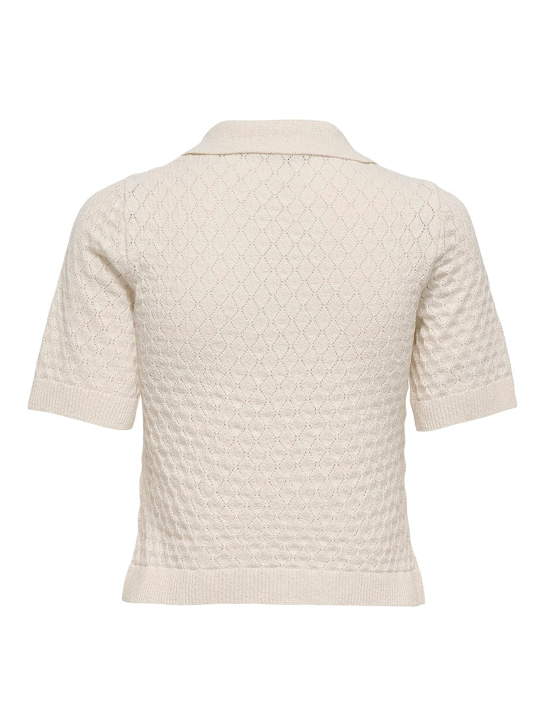 Tops - Onlcosima Ss Structure Polo Knit Noos van Only