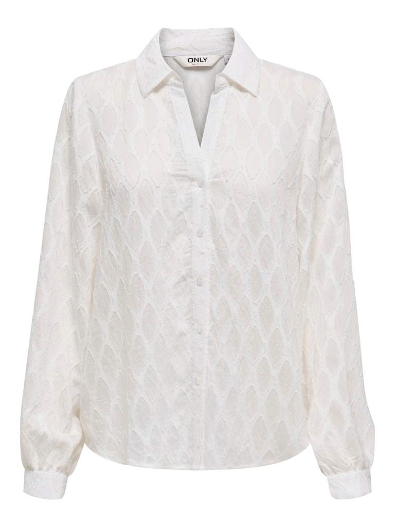 Cloud Dancer Tops - Onlnoa Ls V-Neck Shirt van Only