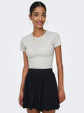 Light Grey Melange Tops - Onleasy S/S O-Neck Top van Only
