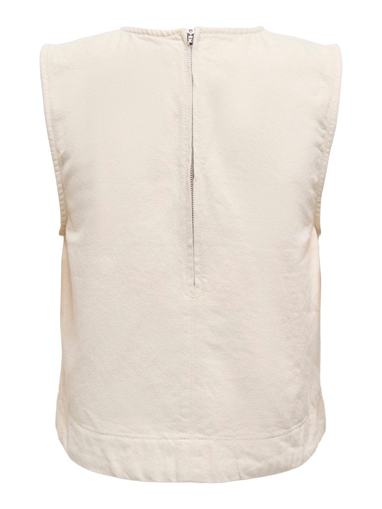 Ecru Tops - Onldorsi S/L Top Denim van Only
