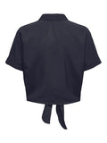 Shirts - Onlnova Life Vis S/S Knot Shirt Solid van Only