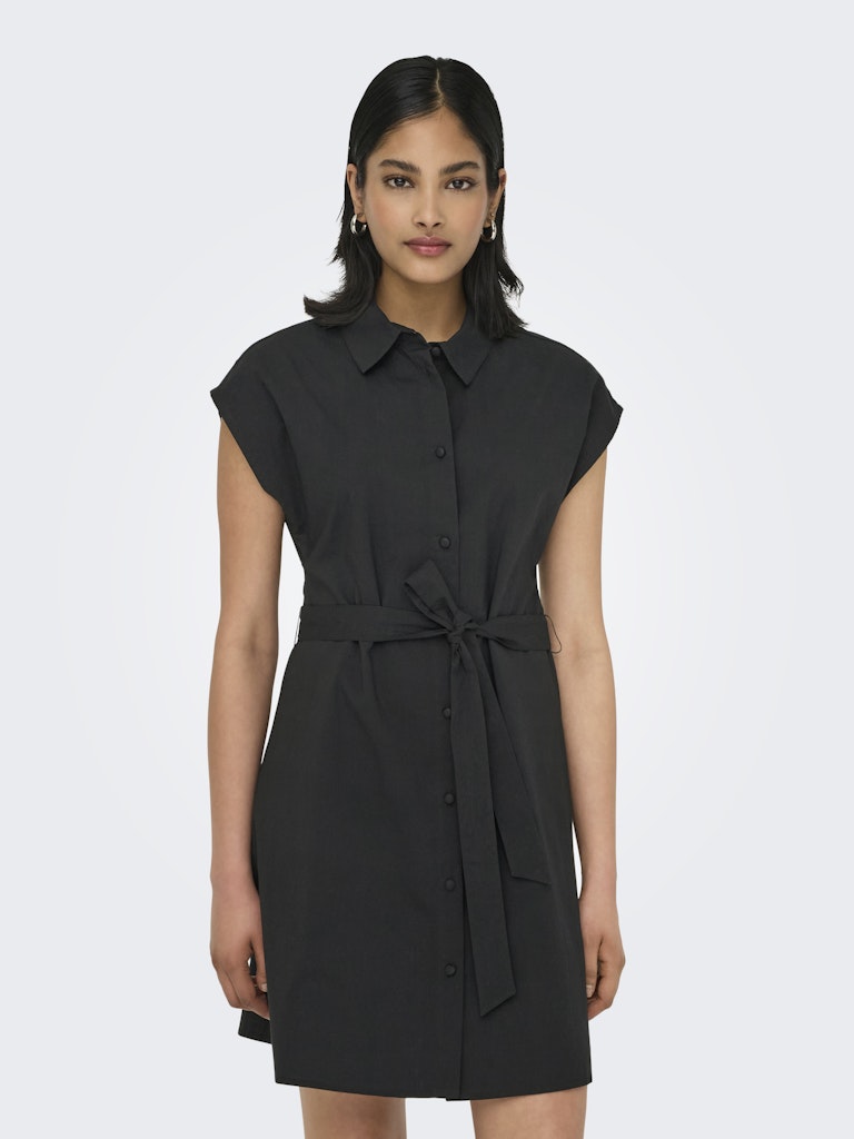 Black Jurken - Onllou Life S/S Shirt Dress Noos van Only