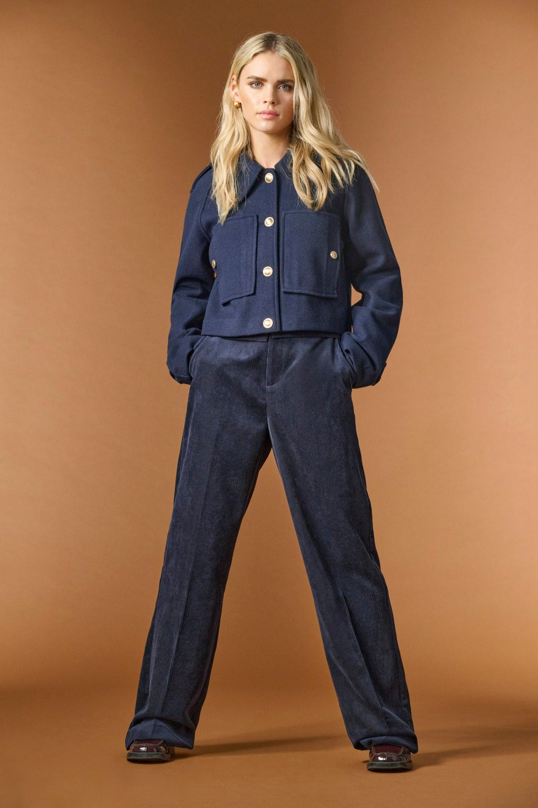 Night sky 32 Broeken - Onlkatey Life Hw Wide Corduroy Pants van Only