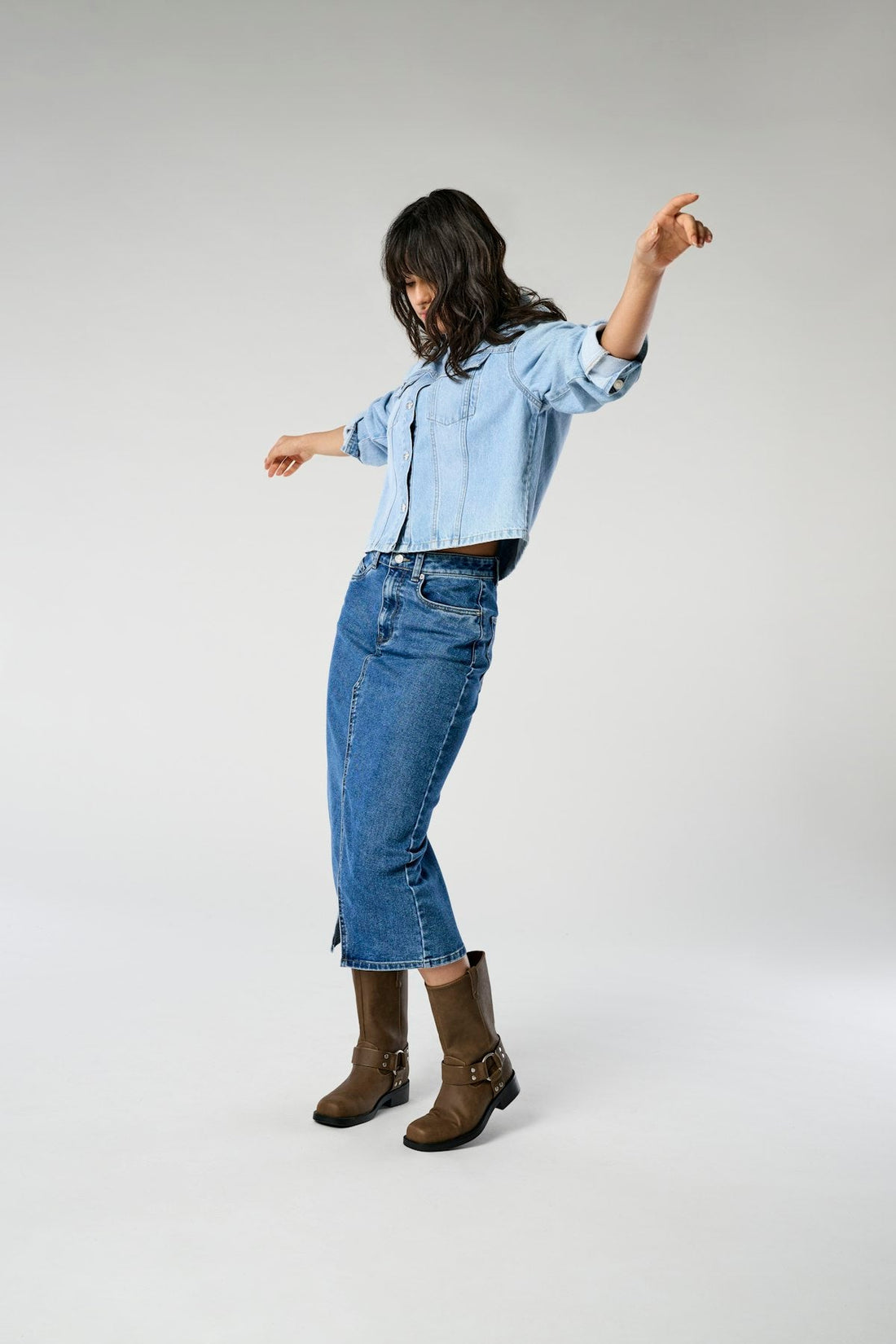 Rokken - Onlsiri Front Slit Skirt Denim Noos - SS25 van Only