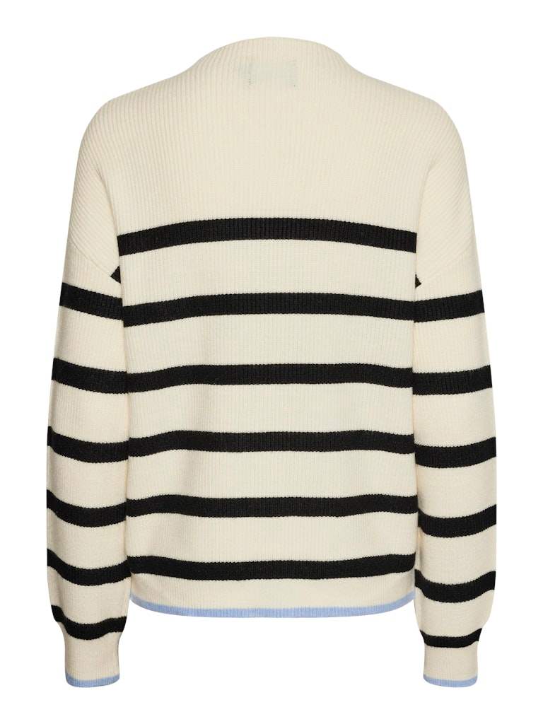 Cloud Dancer BLACK Pulls - Pcnel Ls Turtle Neck Knit van Pieces