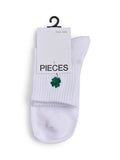 Bright white klavertje ONE SIZE Sokken - Pcmova Socks Noos van Pieces